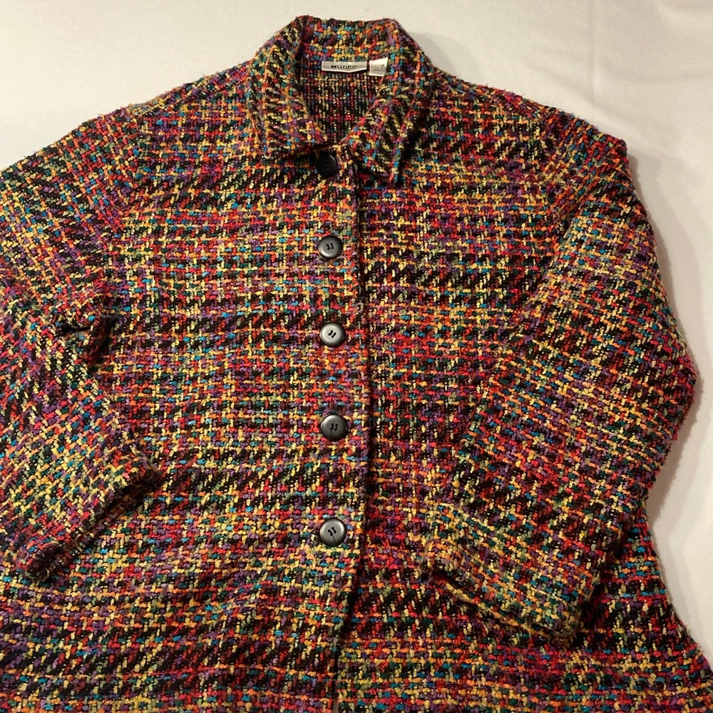 UNITS Colorful Tweed Button-Up Blazer